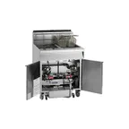 image of Imperial IFSSP450-OP-T Multiple Battery Gas Fryer w/ (4) 50-lb Frypots, Built-In Filter, Thermostat Controls