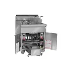 image of Imperial IFSSP450T Multiple Battery Gas Fryer w/ (4) 50-lb Frypots, Built-In Filter, Thermostat Controls