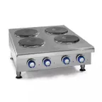 image of Imperial IHPA-4-24-E 24" Electric Countertop Hotplate with (4) Solid Burners, Infinite Controls, 8.0 kW