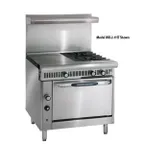 image of Imperial IHR-2-1HT 36" Gas Heavy Duty Range w/ (2) Open Burners, (1) Hot Top, (1) Standard Oven, 150.000 BTU