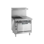 image of Imperial IHR-2HT-2 36" Gas Heavy Duty Range w/ (2) Open Burners, (2) Hot Tops, (1) Standard Oven, 170.000 BTU