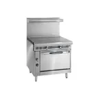 image of Imperial IHR-2HT-C 36" Gas Heavy Duty Range w/ (2) Hot Tops, (1) Convection Oven, 115.000 BTU