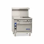 image of Imperial IHR-G18-2-C 36" Gas Heavy Duty Range w/ (2) Open Burners, 18" Griddle, (1) Convection Oven, 155.000 BTU