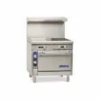 image of Imperial IHR-G18-2 36" Gas Heavy Duty Range w/ (2) Open Burners, 18" Griddle, (1) Standard Oven, 160.000 BTU