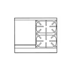 image of Imperial IHR-GT18-2-XB 36" Gas Heavy Duty Range w/ (2) Open Burners, 18" Griddle w/ Thermostatic Controls, (1) Open Cabinet Base, 120.000 BTU