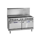 image of Imperial IR-10-SU-CC 60" Gas Restaurant Range, (10) Open Burners w/ 5 Step-Up, (2) Convection Ovens, 380.000 BTU 