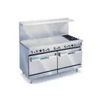 image of Imperial IR-2-G48-CC 60" Gas Restaurant Range w/ (2) Open Burners, 48" Griddle, (2) Convection Ovens, 204.000 BTU