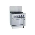 image of Imperial IR-24BR-120 24" Gas Restaurant Range w/ 24" Radiant Charbroiler, (1) Space Saver Oven, 87.000 BTU