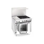 image of Imperial IR-4-G12-XB 36" Gas Restaurant Range w/  (4) Open Burners, 12" Griddle, (1) Cabinet Base, 148.000 BTU