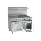 image of Imperial IR-4-G24-XB 48" Gas Restaurant Range w/ (4) Open Burners, 24" Griddle, (1) Standard Oven, (1) Cabinet Base, 203.000 BTU