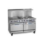 image of Imperial IR-6-G24T-E 60" Electric Range, 6 Round Plates, 24" Griddle, 2 Standard Ovens