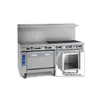 image of Imperial IR-6-G36-XB 72" Gas Restaurant Range w/ (6) Open Burners, 36" Griddle, (1) Standard Oven, (1) Cabinet Base, 287.000 BTU