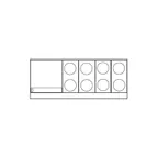 image of Imperial IR-8-G24T-E Pro Series Restaurant Range, Electric, 72"
