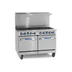 image of Imperial IR-8 48" Gas Restaurant Range w/ (8) Open Burners, (2) Space Saver Ovens, 310.000 BTU
