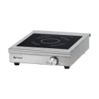 image of Adcraft IND-C208V Single-Burner Countertop Induction Cooker w/ Manual Controls, Ceramic Glass Top
