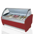 image of Infrico USA IDC-VAR12H 52" Gelato Dipping Cabinet w/ Curved Sneeze Guard
