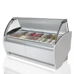 image of Infrico USA IDC-VAR18H 77" Gelato Dipping Cabinet w/ Curved Sneeze Guard