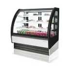image of Infrico USA IDC-VBR12N 50" Non-Refrigerated Bakery Display Case w/ Curved Glass, Full Service