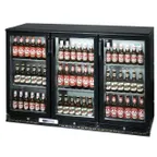image of Infrico USA IMD-ERV35GD 53" Refrigerated Back Bar Cabinet w/ 5 Cu Ft, 3 Glass Doors, Digital
