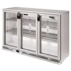 image of Infrico USA IMD-ERV35II 53" Refrigerated Back Bar Cabinet w/ 11.65 Cu Ft, 3 Glass Doors