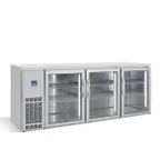 image of Infrico USA IMD-ERV84IIGD 85" Refrigerated Back Bar Cabinet w/ 19.85 Cu Ft, 3 Glass Doors