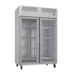 image of Infrico USA IRR-AGB49CR 54" 2-Section Reach-In Refrigerator w/ 2 Glass Doors, 49 cu. ft.