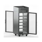 image of Infrico USA IRR-AGB901PDCR 27" 1-Section Glass Door Pass-Thru Refrigerator, 27.7 cu. ft., Top Mounted