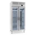image of Infrico USA IRR-AGN600CR 38" 2-Section Reach-In Refrigerator w/ 2 Glass Doors, 27 cu. ft.