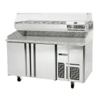 image of Infrico USA IRT-MPG1490-COMBO 58" 2-Section Refrigerated Pizza Prep Table, 12.0 cu. ft.