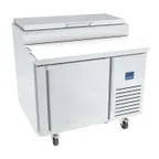 image of Infrico USA IRT-MR41EN 41" 1-Section Refrigerated Pizza Prep Table, 7.8 cu. ft.