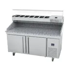 image of Infrico USA IRT-MR67-GTCOMBO 68" 2-Section Refrigerated Pizza Prep Table, 17.0 cu. ft.