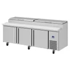 image of Infrico USA IRT-MR93EN 93" 3-Section Refrigerated Pizza Prep Table, 27.0 cu. ft.