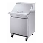 image of Infrico USA IRT-UC27P 27" 1-Door Sandwich and Salad Prep Table, 6 Pans, Stainless Steel