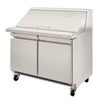 image of Infrico USA IRT-UC48PMT 48" Mega Top Sandwich/Salad Prep Table w/ 2 Doors, 18 Pans