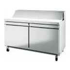 image of Infrico USA IRT-UC60P 60" 2-Door Sandwich and Salad Prep Table, 16 Pans, Stainless Steel
