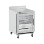image of Infrico USA IUC-UC27RWCR 27" 1-Section Worktop Refrigerator w/ 1 Glass Door, 8 cu. ft.