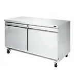 image of Infrico USA IUC-UC60F 60" 2-Section Undercounter Freezer w/ 2 Doors, 17 cu. ft.