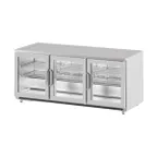 image of Infrico USA IUC-UC72RCR 72" 3-Door Undercounter Refrigerator, Stainless Steel, Front Breathing, 21 cu. ft.