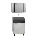 image of Ice-O-Matic CIM0430FA/B55PS Air Cooled Full Cube 435 lb Ice Machine with Bin, 510 lb Storage