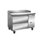 image of IKON IPP47-2D 47" 1-Section Refrigerated Pizza Prep Table w/ 2 Drawers, (6) 1/3 GN pans