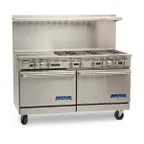 image of Imperial IR-6-G24-C 60" Gas Restaurant Range w/ (6) Open Burners, 24" Griddle, (1) Standard Oven, (1) Convection Oven, 297.000 BTU