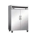 image of IKON IT56R 53" 2-Section Reach-In Refrigerator w/ 2 Solid Doors, Top Mounted, Stainless Steel, 49 cu. ft.