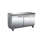 image of IKON IUC48F 48" 2-Door Undercounter Freezer, Stainless Steel Top, 12 cu. ft. Self-Contained
