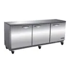 image of IKON IUC72F 72" 3-Door Undercounter Freezer, Stainless Steel Exterior, 18 cu. ft.