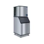 image of Manitowoc IYT0500A/D570 Air Cooled Half Cube 550 lb Ice Machine with Bin, 532 lb Storage