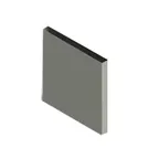 image of Jade DR-36-BIST 36" x 36" Stainless Steel Bistro Backguard Flue Riser without Shelves