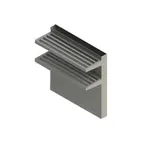 image of Jade DTS-60-BIST 60" x 36" Stainless Steel Bistro Backguard Flue Riser with Double Tubular Shelves