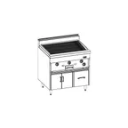 image of Jade JBKC-24 24" Gas Restaurant Range w/ 24" Full Chitwood Charbroiler, (1) Cabinet Base, 60.000 BTU