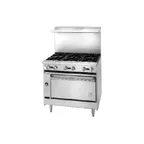 image of Jade JBR-12G-4-36C 36" Restaurant Gas Range w/ (4) Open Burners, 12" Griddle, (1) Convection Oven, 164.000 BTU