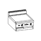 image of Jade JBR-36G-M 36" Restaurant Gas Range w/ 36" Full Griddle, Modular, 72.000 BTU